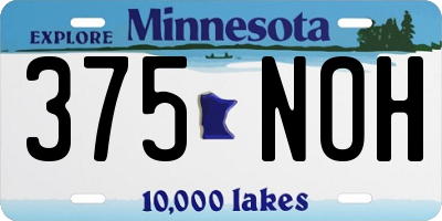 MN license plate 375NOH