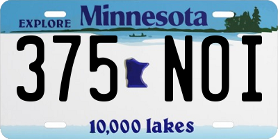 MN license plate 375NOI