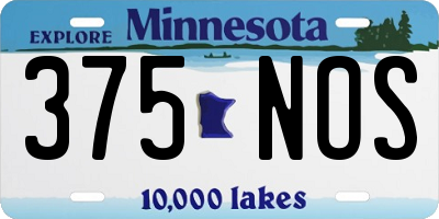 MN license plate 375NOS