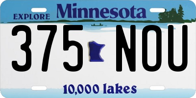 MN license plate 375NOU