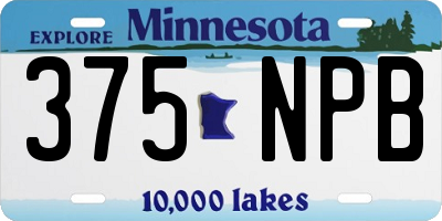 MN license plate 375NPB