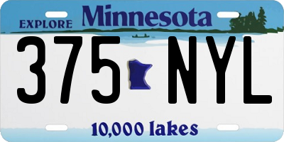 MN license plate 375NYL