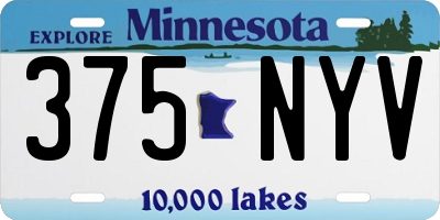 MN license plate 375NYV