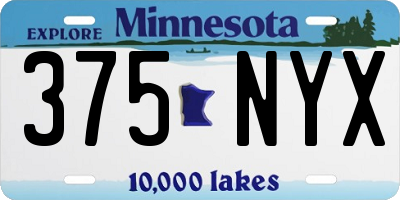 MN license plate 375NYX