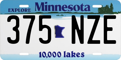 MN license plate 375NZE
