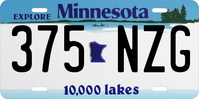MN license plate 375NZG
