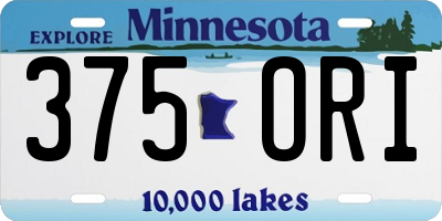 MN license plate 375ORI
