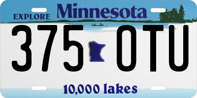 MN license plate 375OTU