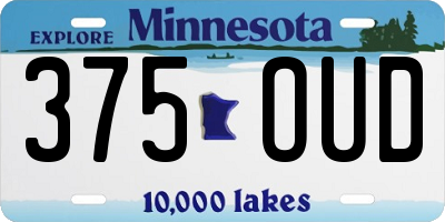 MN license plate 375OUD
