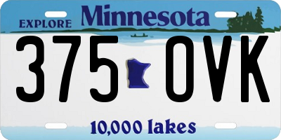 MN license plate 375OVK