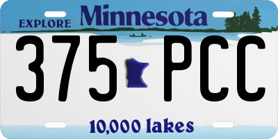 MN license plate 375PCC