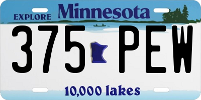 MN license plate 375PEW