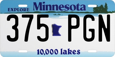 MN license plate 375PGN