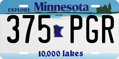 MN license plate 375PGR