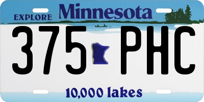 MN license plate 375PHC
