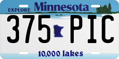 MN license plate 375PIC