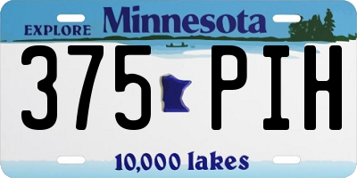MN license plate 375PIH