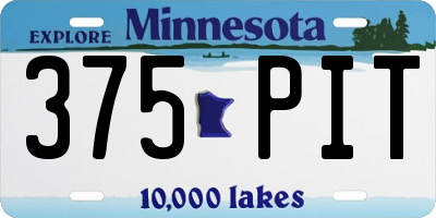 MN license plate 375PIT