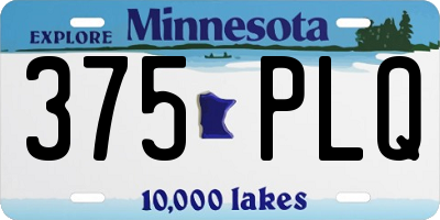 MN license plate 375PLQ
