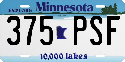 MN license plate 375PSF