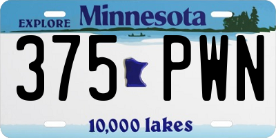 MN license plate 375PWN