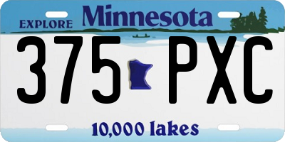 MN license plate 375PXC