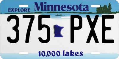 MN license plate 375PXE