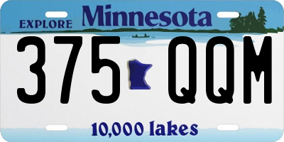 MN license plate 375QQM