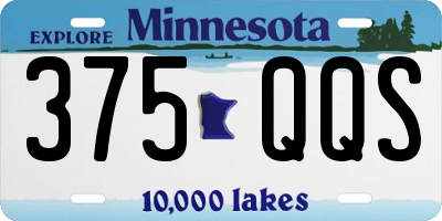 MN license plate 375QQS