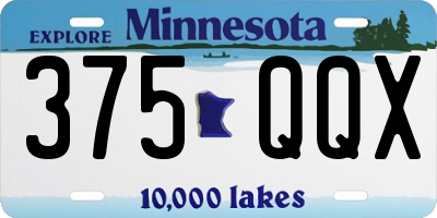 MN license plate 375QQX