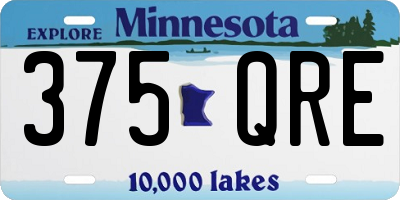 MN license plate 375QRE