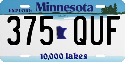 MN license plate 375QUF