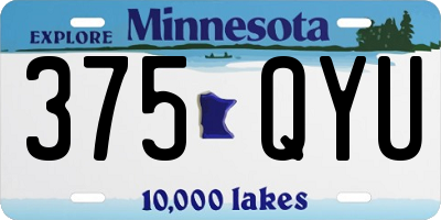 MN license plate 375QYU