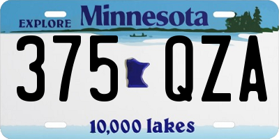 MN license plate 375QZA