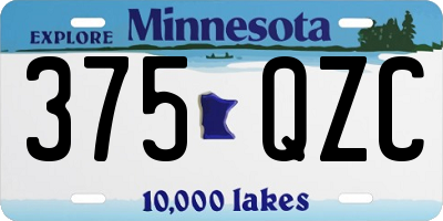 MN license plate 375QZC
