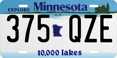 MN license plate 375QZE