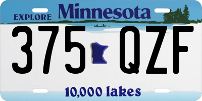 MN license plate 375QZF