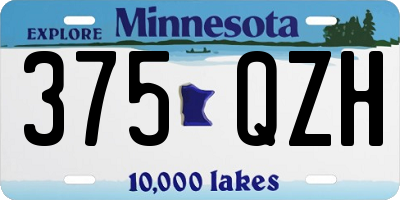 MN license plate 375QZH