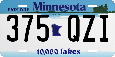 MN license plate 375QZI