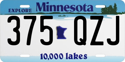 MN license plate 375QZJ