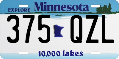MN license plate 375QZL