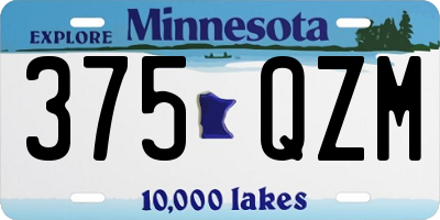 MN license plate 375QZM