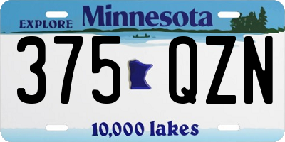 MN license plate 375QZN