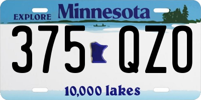 MN license plate 375QZO