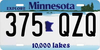 MN license plate 375QZQ