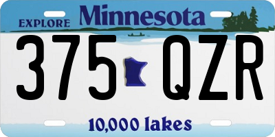 MN license plate 375QZR
