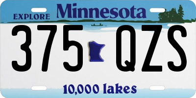 MN license plate 375QZS