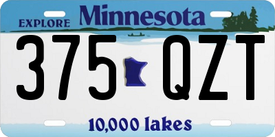 MN license plate 375QZT