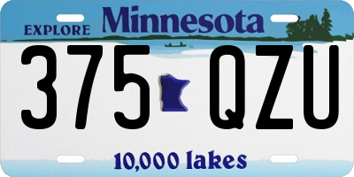MN license plate 375QZU