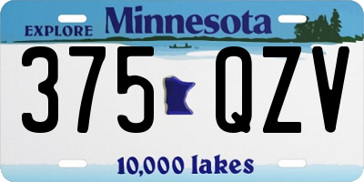 MN license plate 375QZV